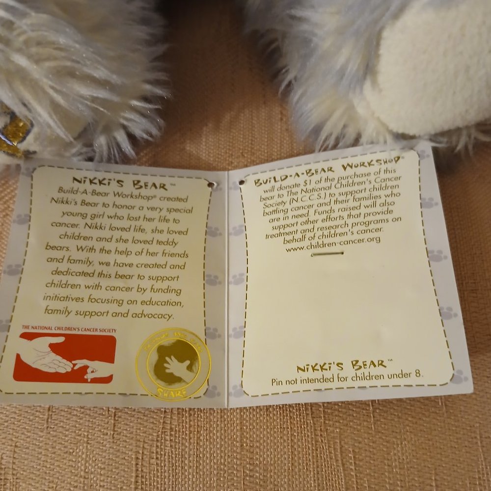 Build-A-Bear Nikki's (Cancer) Bear - Picture 6 of 8